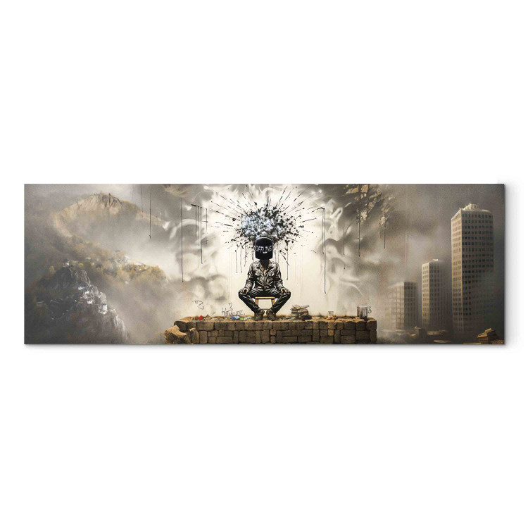 Canvas Print Modern Mind - A Creation Inspired by Banksy’s Work 151580