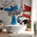 Wall Mural Composition - Map of France in Flag Colours with Cars and Eiffel Tower 60080 additionalThumb 8