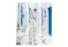 Room Divider Screen Greek Dream Island - stone architecture with blue details 95280 additionalThumb 3