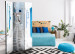 Room Divider Screen Greek Dream Island - stone architecture with blue details 95280 additionalThumb 4