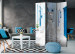 Room Divider Screen Greek Dream Island - stone architecture with blue details 95280 additionalThumb 2