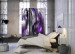 Room Divider Purple Swirls - abstract purple and gray swirling waves 95380 additionalThumb 2