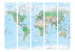 Folding Screen World Map - map with colorful continents and English inscriptions 95680 additionalThumb 3