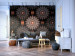 Wall Mural Abstraction with ornaments - symmetrical geometric fractals in patterns 97680
