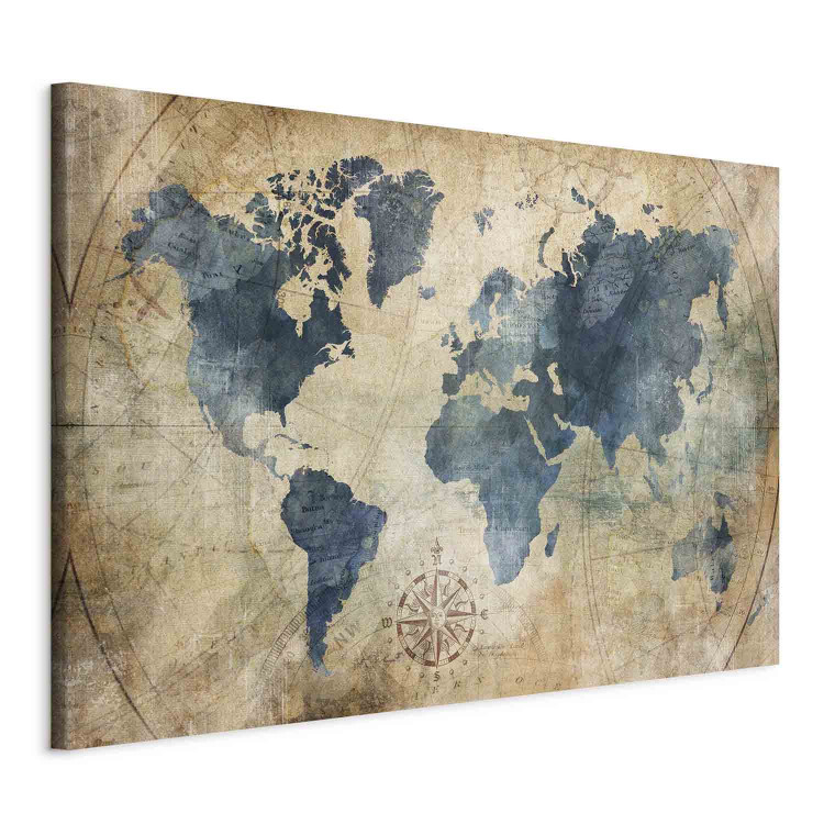 Canvas Retro Map (1 Part) Wide 108190 additionalImage 2