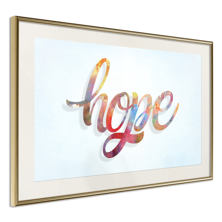 Wall Poster Hope - simple composition with English text on a solid background 114290 additionalImage 2