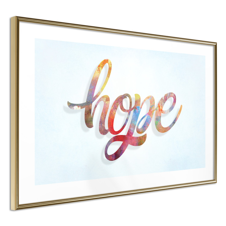 Wall Poster Hope - simple composition with English text on a solid background 114290 additionalImage 6