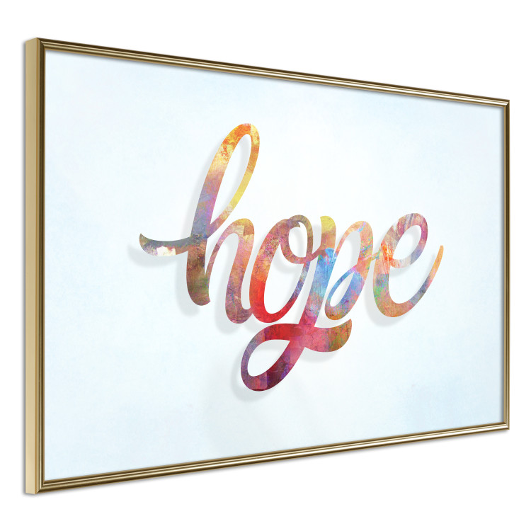 Wall Poster Hope - simple composition with English text on a solid background 114290 additionalImage 12