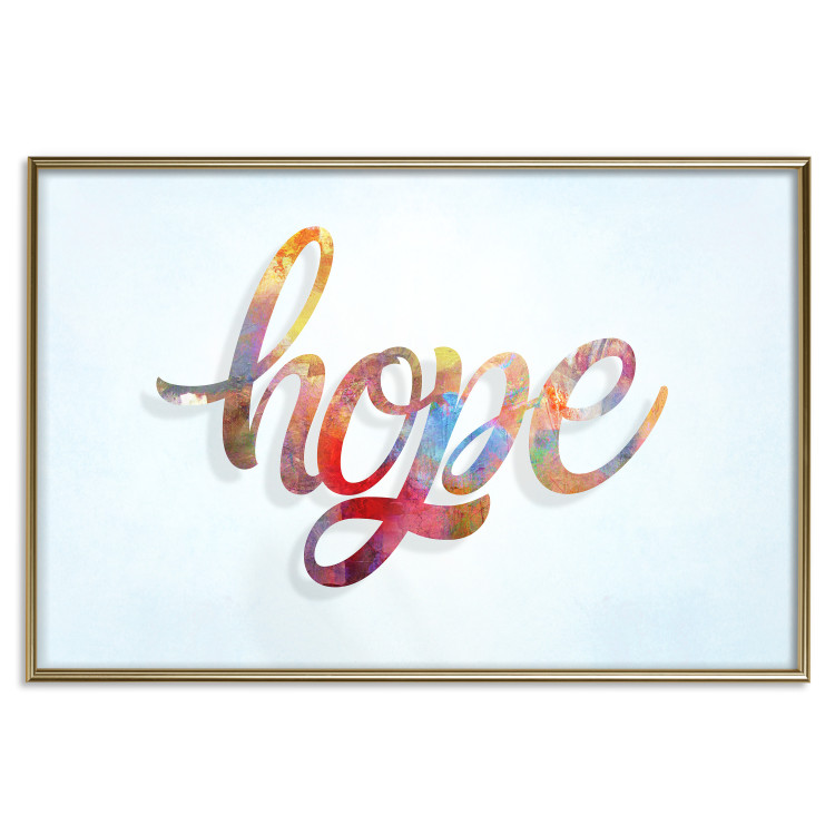 Wall Poster Hope - simple composition with English text on a solid background 114290 additionalImage 16