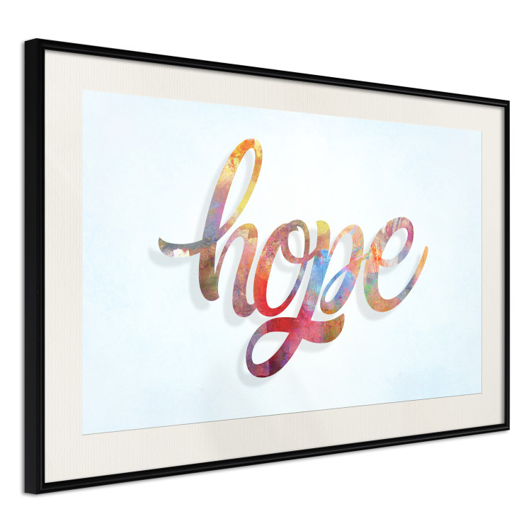 Wall Poster Hope - simple composition with English text on a solid background 114290 additionalImage 3