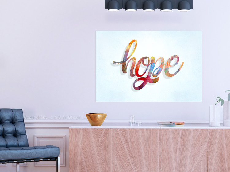 Wall Poster Hope - simple composition with English text on a solid background 114290 additionalImage 23