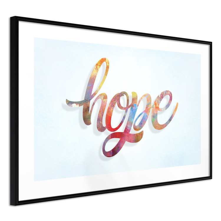 Wall Poster Hope - simple composition with English text on a solid background 114290 additionalImage 13