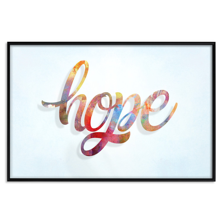 Wall Poster Hope - simple composition with English text on a solid background 114290 additionalImage 24