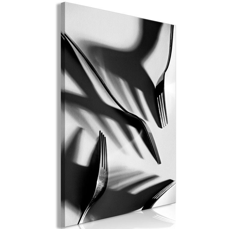 Canvas Print Shadows of Still Life (1-part) - Black and White Metal Tones 114890 additionalImage 2