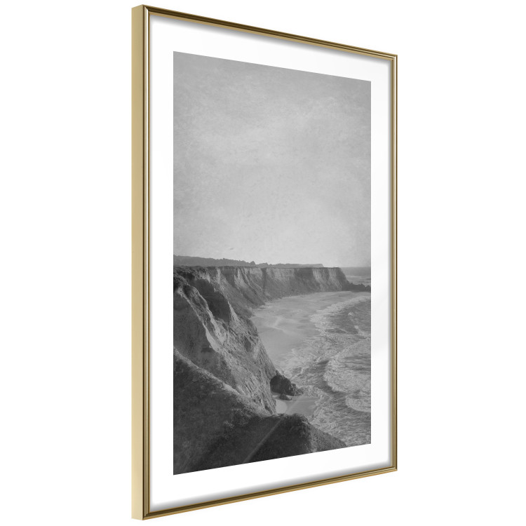 Wall Poster Seaside Cliff - black and white seascape with rocky coastline 116490 additionalImage 8