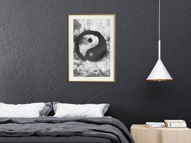 Wall Poster Yin and Yang - black and white abstraction with the Chinese symbol of good and evil 116790 additionalImage 21