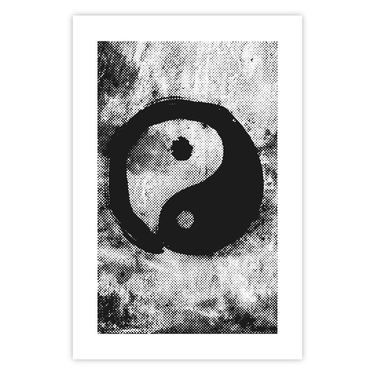 Wall Poster Yin and Yang - black and white abstraction with the Chinese symbol of good and evil 116790 additionalImage 25