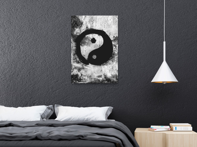 Wall Poster Yin and Yang - black and white abstraction with the Chinese symbol of good and evil 116790 additionalImage 23