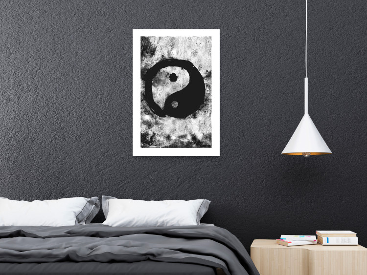 Wall Poster Yin and Yang - black and white abstraction with the Chinese symbol of good and evil 116790 additionalImage 4
