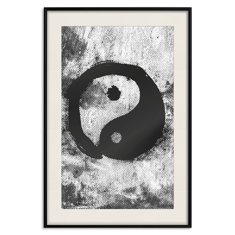 Wall Poster Yin and Yang - black and white abstraction with the Chinese symbol of good and evil 116790 additionalImage 18