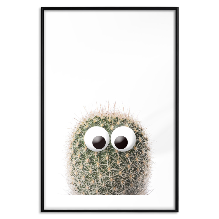 Wall Poster Cactus with Eyes - funny little prickly plant on a solid background 116890 additionalImage 17