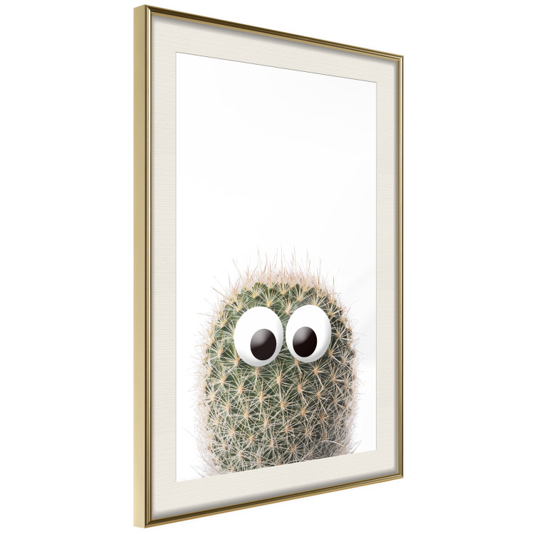 Wall Poster Cactus with Eyes - funny little prickly plant on a solid background 116890 additionalImage 2