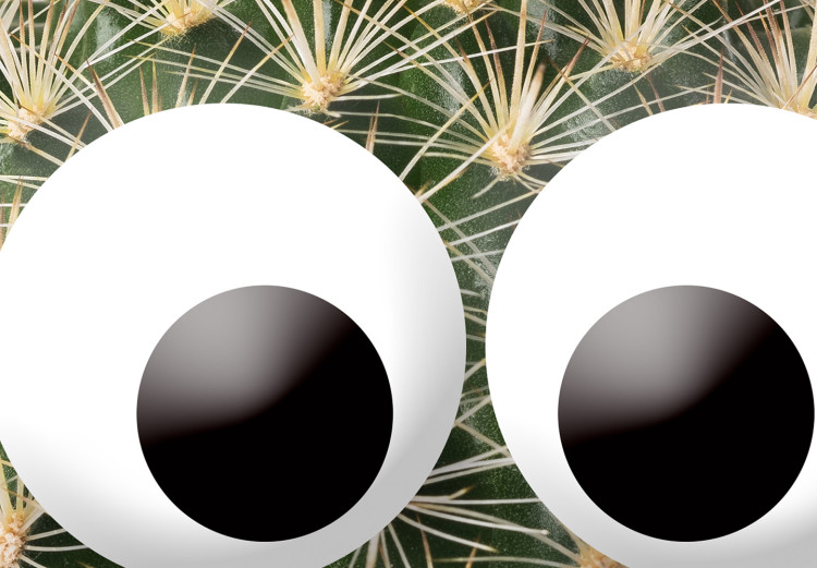 Wall Poster Cactus with Eyes - funny little prickly plant on a solid background 116890 additionalImage 8