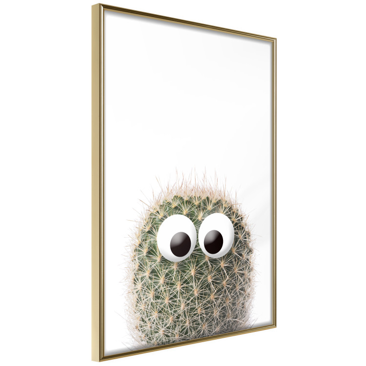 Wall Poster Cactus with Eyes - funny little prickly plant on a solid background 116890 additionalImage 14