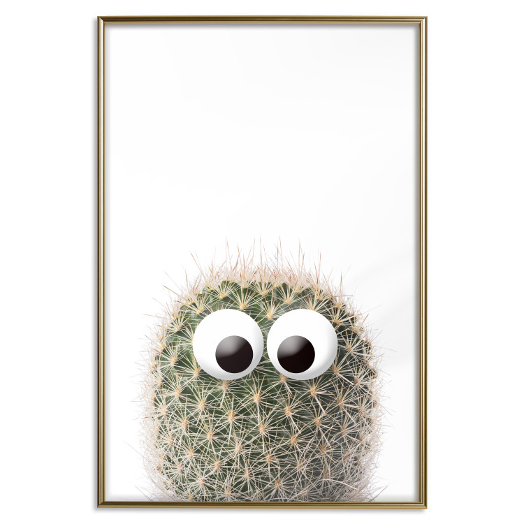 Wall Poster Cactus with Eyes - funny little prickly plant on a solid background 116890 additionalImage 20