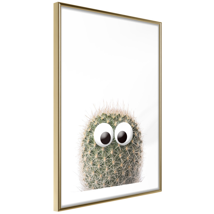 Wall Poster Cactus with Eyes - funny little prickly plant on a solid background 116890 additionalImage 6