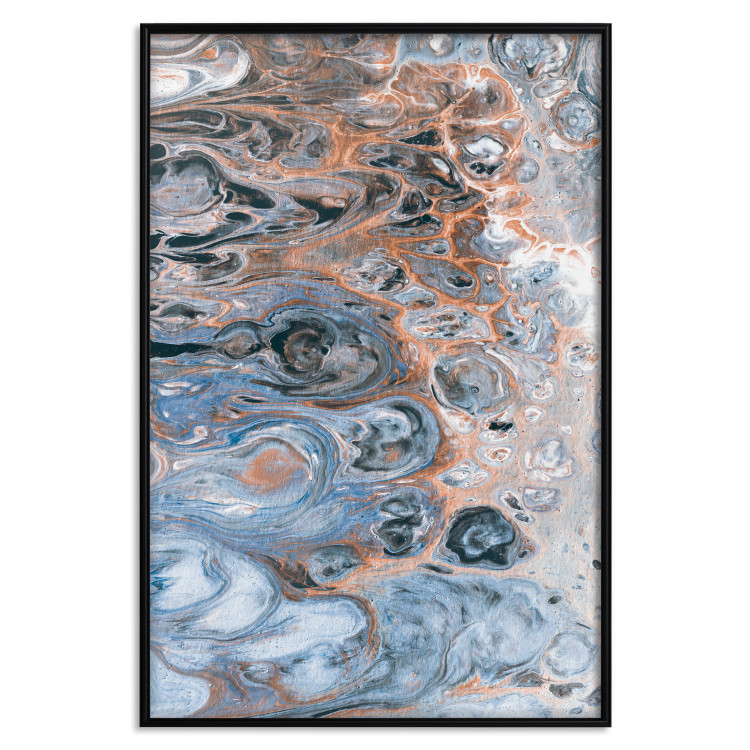 Wall Poster Sienna Blue Marble - colorful abstraction with artistic spots and streaks 117790 additionalImage 18