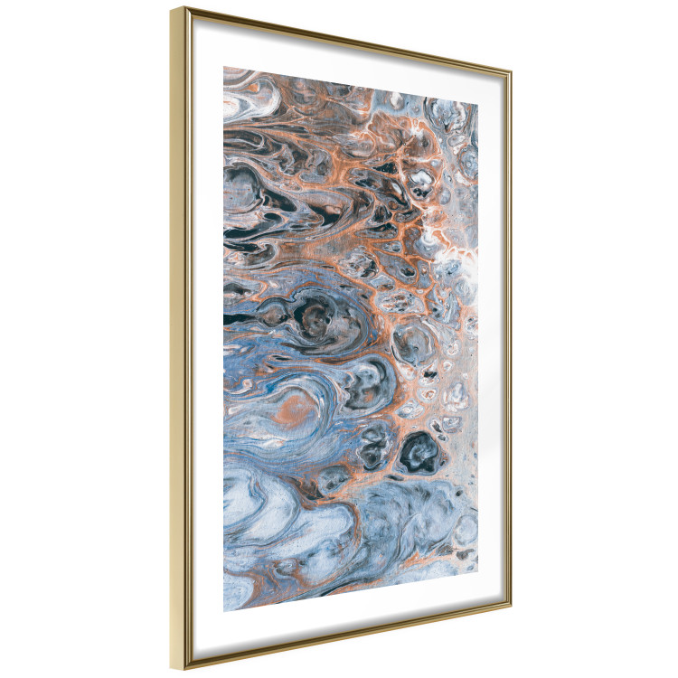 Wall Poster Sienna Blue Marble - colorful abstraction with artistic spots and streaks 117790 additionalImage 6