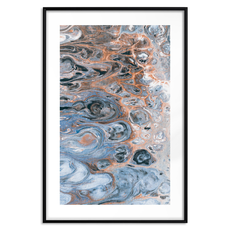 Wall Poster Sienna Blue Marble - colorful abstraction with artistic spots and streaks 117790 additionalImage 15
