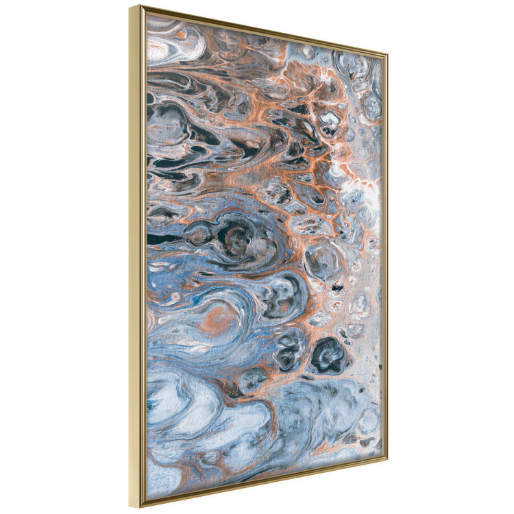 Wall Poster Sienna Blue Marble - colorful abstraction with artistic spots and streaks 117790 additionalImage 12