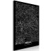 Canvas Art Print Berlin Layout (1-part) - Black and White City Map Perspective 118090 additionalThumb 2