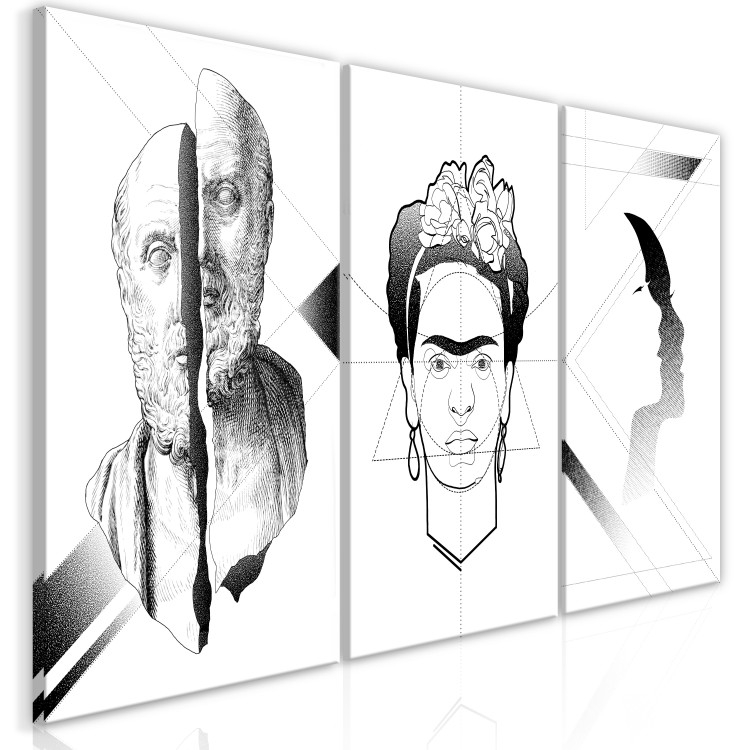 Canvas Print Facial Composition (3 Parts) 118190 additionalImage 2