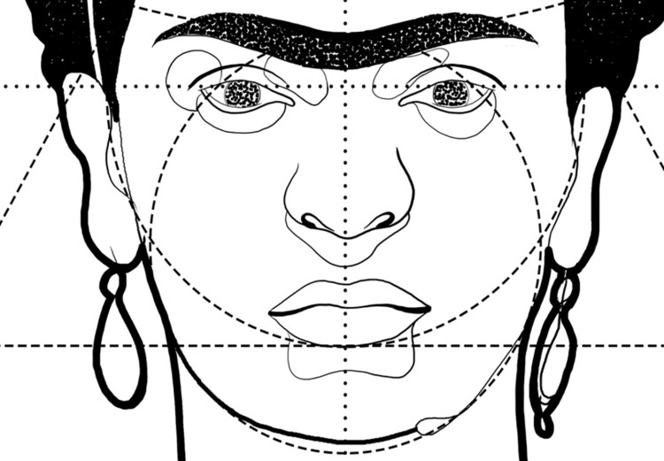 Canvas Print Facial Composition (3 Parts) 118190 additionalImage 5