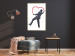 Poster Elegant Graffiti Artist - heart and man in a suit in Banksy style 118690 additionalThumb 7