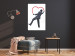 Poster Elegant Graffiti Artist - heart and man in a suit in Banksy style 118690 additionalThumb 5