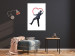 Poster Elegant Graffiti Artist - heart and man in a suit in Banksy style 118690 additionalThumb 23