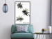 Poster Carefree Moments - tropical palms and black inscriptions on a white background 122290 additionalThumb 3