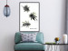 Poster Carefree Moments - tropical palms and black inscriptions on a white background 122290 additionalThumb 4