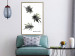 Poster Carefree Moments - tropical palms and black inscriptions on a white background 122290 additionalThumb 13