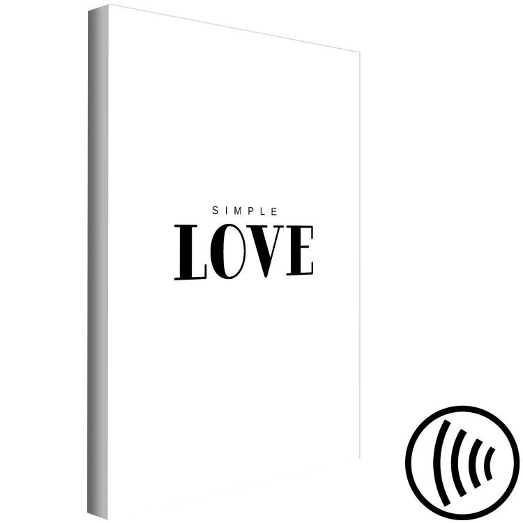Canvas Print Just love - minimalist English inscription on a white background 122890 additionalImage 6