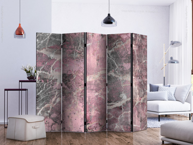 Folding Screen Stone Spring II - stone texture with delicate marble motif 122990 additionalImage 2