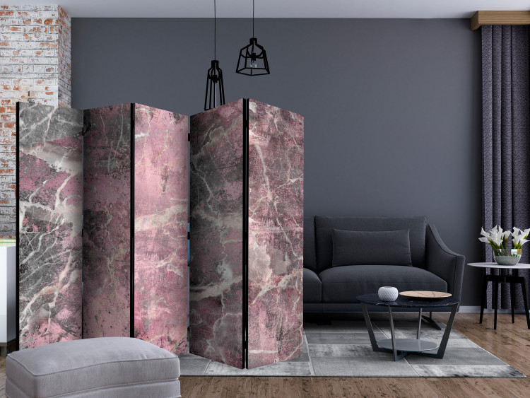 Folding Screen Stone Spring II - stone texture with delicate marble motif 122990 additionalImage 4