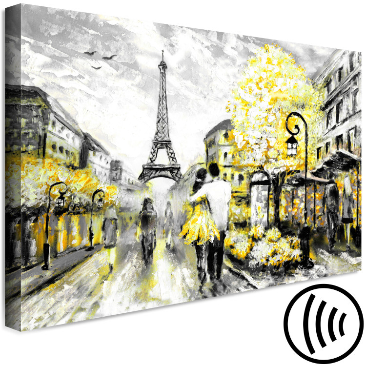 Canvas Colourful Rendez-Vous (1 Part) Wide Yellow 123090 additionalImage 6