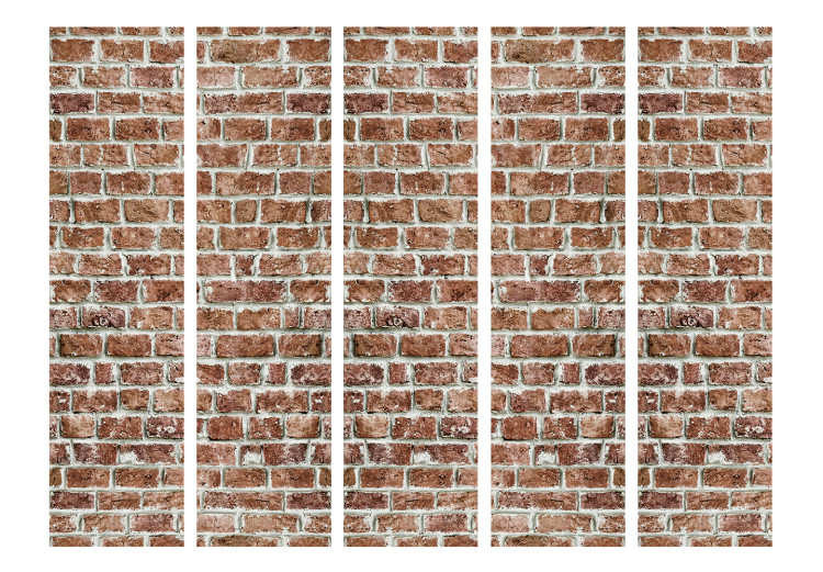 Folding Screen Brick Space II - architectural texture of red brick 123290 additionalImage 3