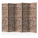 Folding Screen Brick Space II - architectural texture of red brick 123290