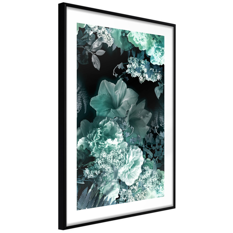 Wall Poster Emerald Garden - mint-colored floral garden with flowers 123490 additionalImage 11
